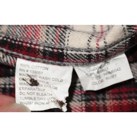 North River Men's XXL Red Tartan Plaid Button-up LS Flannel Shirt XXL Outdoors - Picture 4 of 13